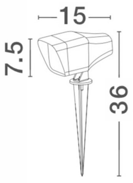 NOVA LUCE venkovní svítidlo s bodcem INSIDE tmavě šedý hliník a sklo GU10 1x7W 220-240V IP54 bez žárovky 875409