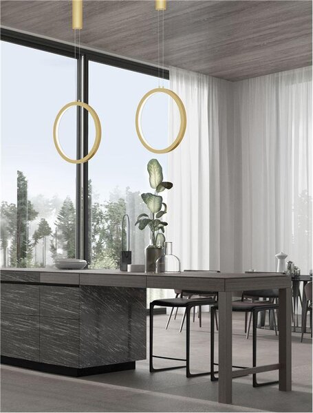 Nova Luce Závěsné LED svítidlo CHANGE, 25W 3000K stmívatelné Barva: Černá