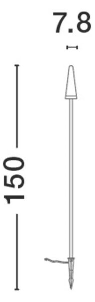 NOVA LUCE venkovní svítidlo s bodcem MABEL černý hliník a čiré sklo LED 8.5W 3000K 220-240V 36st. IP54 délka kabelu 64 cm 9002869