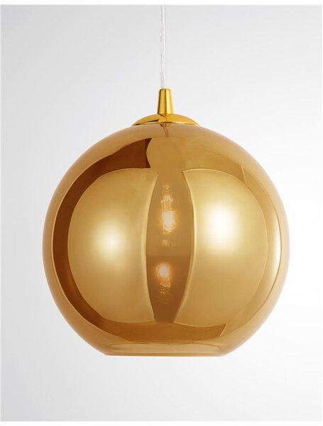 Nova Luce Závěsné svítidlo NAZIO, 25cm, E27 1x12W Barva: Zlatá