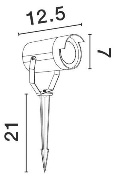 NOVA LUCE venkovní svítidlo s bodcem KIMIKO černý hliník a čiré sklo GU10 1x10W 220-240V bez žárovky IP54 9026127