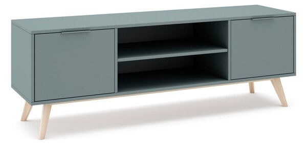 Zelenošedý TV stolek 140x53 cm Pisco – Marckeric