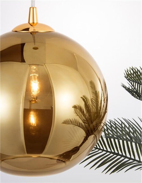 Nova Luce Závěsné svítidlo NAZIO, 35cm, E27 1x12W Barva: Zlatá