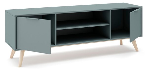 Zelenošedý TV stolek 140x53 cm Pisco – Marckeric