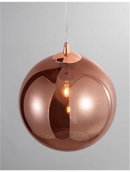 Nova Luce Závěsné svítidlo NAZIO, 25cm, E27 1x12W Barva: Zlatá