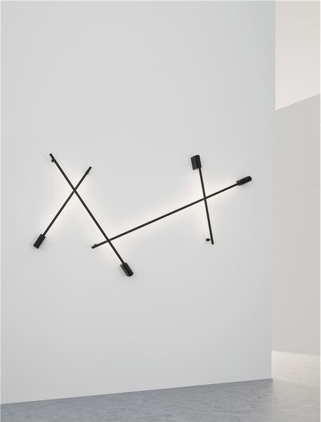 Nova Luce Nástěnné LED svítidlo GROPIUS černý hliník 20W 3000K