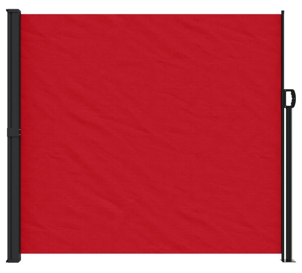 Zatahovací boční markýza červená 180 x 600 cm