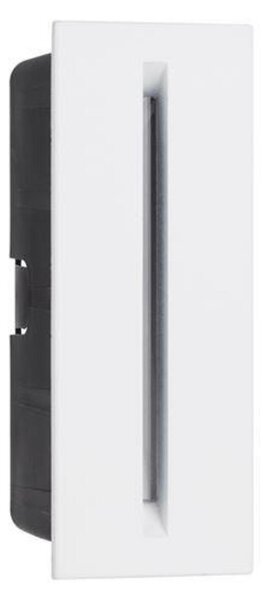 NOVA LUCE venkovní zapuštěné svítidlo do zdi AIZEN bílý hliník a čiré sklo LED 3W 3000K 600mA 100-240V 148st. IP54 9026120