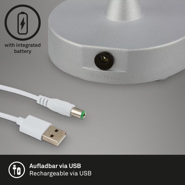 Brilo - LED Stmívatelná venkovní nabíjecí stolní lampa OLANA LED/3W/5V IP44
