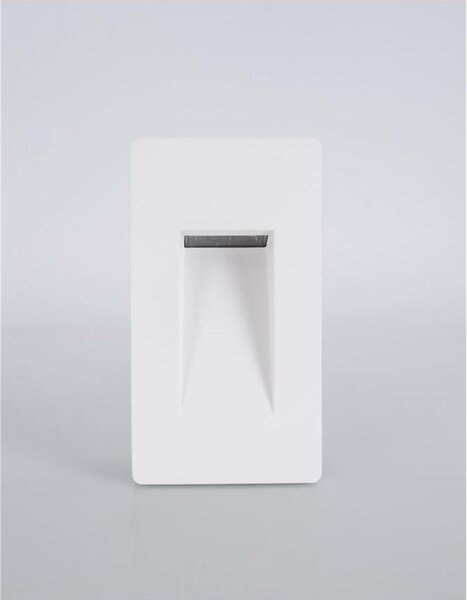NOVA LUCE venkovní zapuštěné svítidlo do zdi COVE matný bílý litý hliník a skleněný difuzor LED 1.5W 3000K 200-240V 120st. IP54 9083021