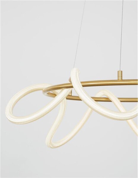 Nova Luce Závěsné LED svítidlo CERELIA ø 60 cm, 34W 3000K stmívatelné