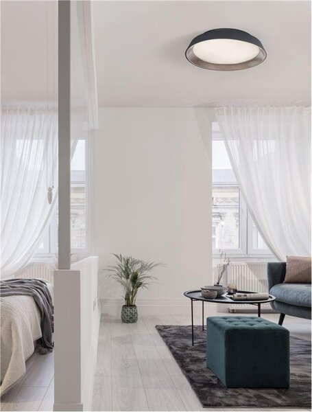 Nova Luce Stropní LED svítidlo VELA, 30W, 3000K stmívatelné Barva: Černá