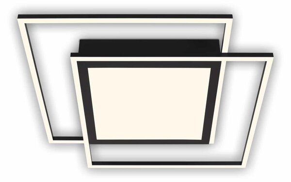 Brilo - LED Stropní svítidlo 2xLED/16W/230V + LED/19W 51,5x51,5 cm černá