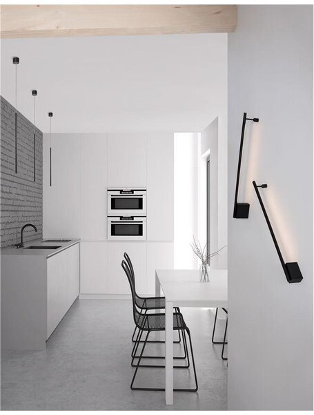Nova Luce Nástěnné LED svítidlo GROPIUS černý hliník 10W 3000K