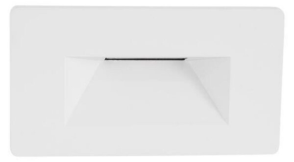 NOVA LUCE venkovní zapuštěné svítidlo do zdi COVE matný bílý litý hliník a skleněný difuzor LED 1.5W 3000K 200-240V 120st. IP54 9083011