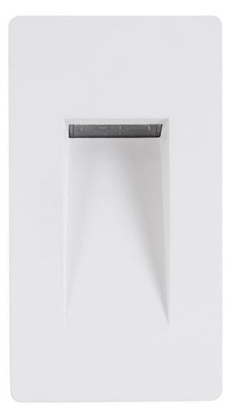 NOVA LUCE venkovní zapuštěné svítidlo do zdi COVE matný bílý litý hliník a skleněný difuzor LED 1.5W 3000K 200-240V 120st. IP54 9083021
