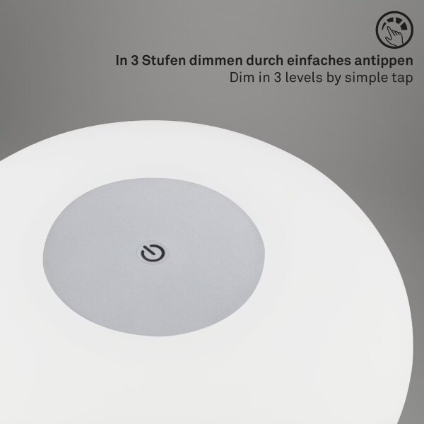 Brilo - LED Stmívatelná venkovní nabíjecí stolní lampa OLANA LED/3W/5V IP44
