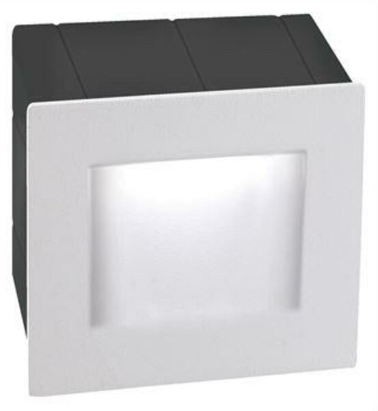 NOVA LUCE venkovní zapuštěné svítidlo do zdi KRYPTON bílý hliník LED 3W 3000K 220-240V 15st. IP54 727001