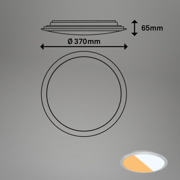 Brilo - LED Stropní svítidlo CTS LED/21W/230V 3000/4000K pr. 37 cm matný chrom