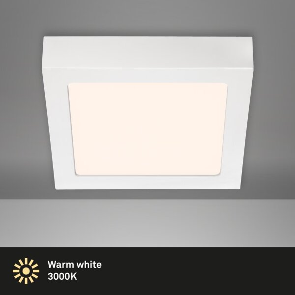 Briloner 7123-016 - LED Stropní svítidlo FIRE LED/12W/230V 3000K 17x17 cm bílá