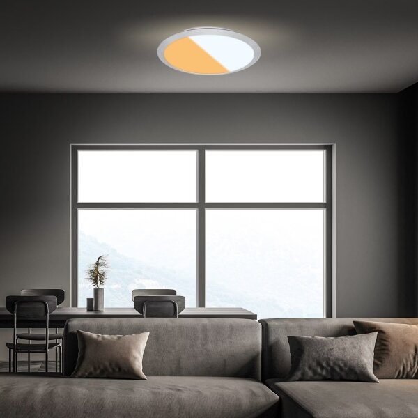 Brilo - LED Stropní svítidlo CTS LED/21W/230V 3000/4000K pr. 37 cm matný chrom