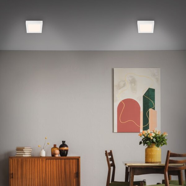 Briloner 7123-016 - LED Stropní svítidlo FIRE LED/12W/230V 3000K 17x17 cm bílá