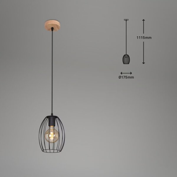 Brilo - Lustr na lanku WAKTU 1xE27/60W/230V