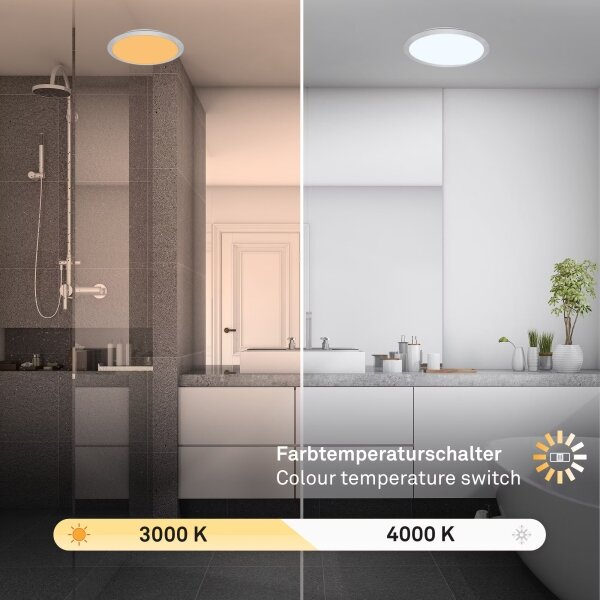 Brilo - LED Stropní svítidlo CTS LED/21W/230V 3000/4000K pr. 37 cm matný chrom