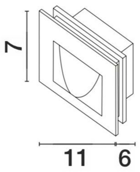 NOVA LUCE venkovní zapuštěné svítidlo do zdi KRYPTON tmavě šedý hliník LED 3W 3000K 220-240V 15st. IP54 726401