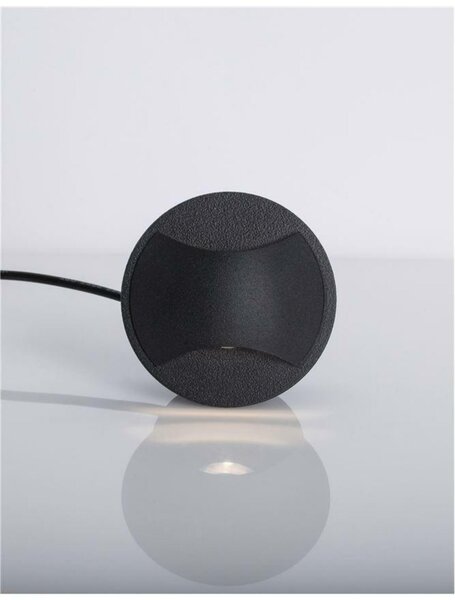 NOVA LUCE venkovní zapuštěné svítidlo do zdi JOYA černý hliník LED 3W 3000K 100-240V 19st. IP65 9944142