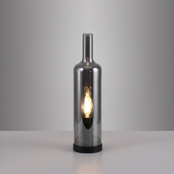 JUST LIGHT. 14006-25 - Stolní lampa BOTTLE 1xE14/25W/230V černá/kouřová