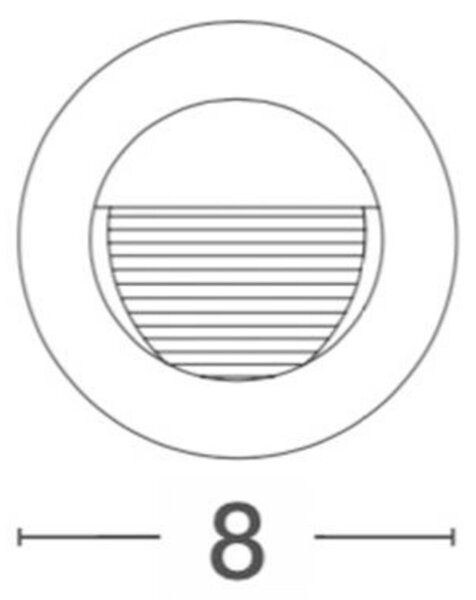 NOVA LUCE venkovní zapuštěné svítidlo do zdi KRYPTON tmavě šedý hliník LED 3W 3000K 220-240V 27st. IP54 726407
