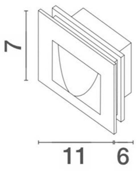 NOVA LUCE venkovní zapuštěné svítidlo do zdi KRYPTON bílý hliník LED 3W 3000K 220-240V 15st. IP54 726402