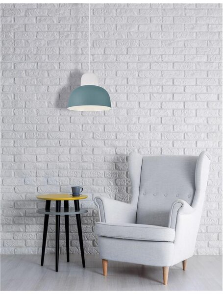 Nova Luce Závěsné svítidlo VICTORIA modrý a bílý hliník, E27 1x12W