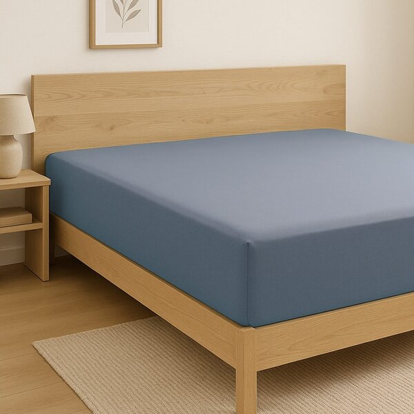 Vandyck Prostěradlo Vandyck Jersey Supreme XXL 200-210x220 cm Faded denim