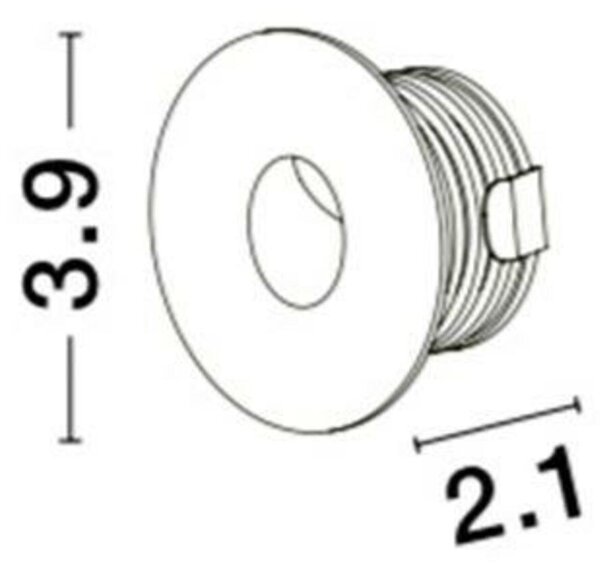 NOVA LUCE venkovní zapuštěné svítidlo do zdi PASSAGGIO bílý hliník LED 1W 3000K 3V IP54 délka kabelu 1.80m použijte driver 9020170 9031616