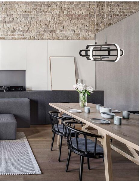 Nova Luce Závěsné LED svítidlo ARTE, 50W 3000K stmívatelné Barva: Černá