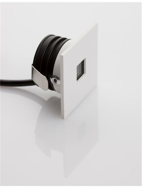 NOVA LUCE venkovní zapuštěné svítidlo do zdi PASSAGGIO bílý hliník LED 1W 3000K 3V IP54 délka kabelu 1.80m použijte driver 9020170 9045514