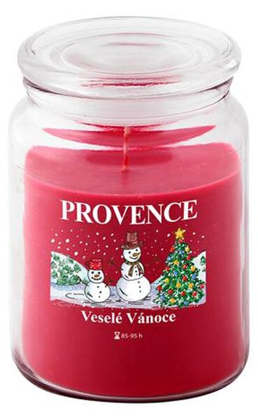 Provence Vonná svíčka ve skle 95 hodin vánoční sněhulák