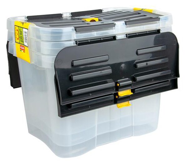 Heidrun Plastový úložný box s víkem Dragon 3x15l