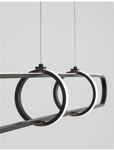 Nova Luce Závěsné LED svítidlo ARTE, 31.2W 3000K stmívatelné Barva: Černá