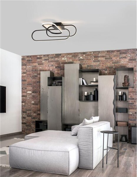 Nova Luce Stropní LED svítidlo ARTE, 38.4W 3000K stmívatelné Barva: Černá