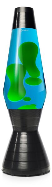 Mathmos Astro Vinyl, originální lávová lampa s modrou tekutinou a zelenou lávou, 43cm