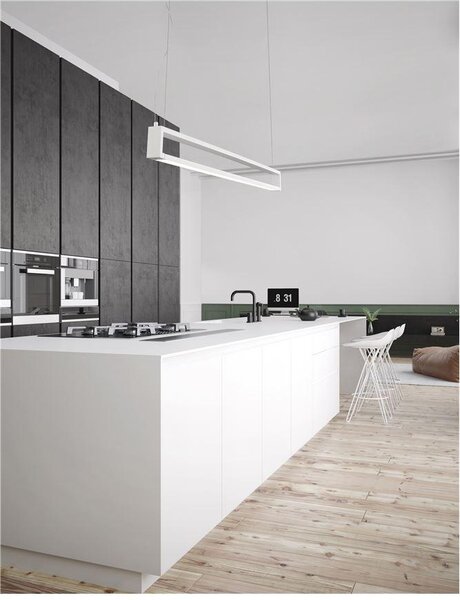 Nova Luce Závěsné LED svítidlo LINE bílá hliník a akryl rotační 38W 3000K