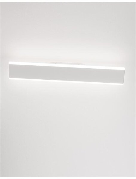 Nova Luce Nástěnné LED svítidlo LINE bílá hliník a akryl 2x12W 3000K