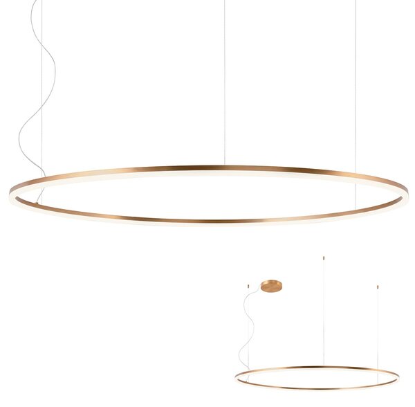 Redo 01-1719-TRIAC Orbit direct, závěsné kruhové svítidlo, 110W LED 3000K stmívatelné TRIAC, bronz, prům. 150cm