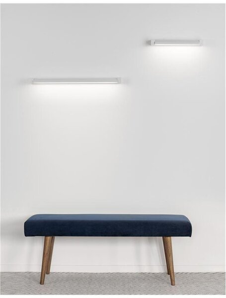Nova Luce Nástěnné LED svítidlo LINE bílá hliník a akryl 12W 3000K