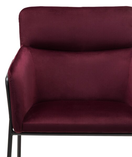 Vínové designové jídelní křeslo HELSINKI VELVET
