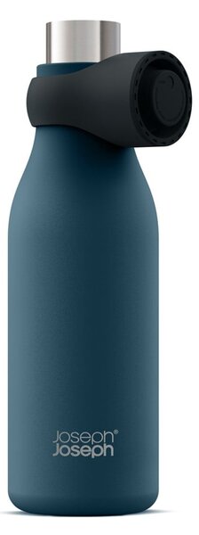 Tmavě modrá cestovní nerezová lahev 500 ml Loop – Joseph Joseph
