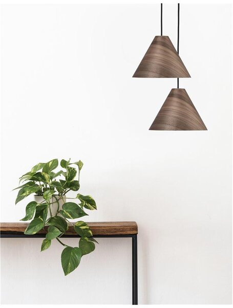 Nova Luce Závěsné svítidlo WERA, 25cm, E27 1x12W Barva: Tmavý ořech